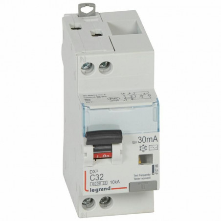 410788 Legrand  Disjoncteur différentiel  32A 30mA type AC 1P+N DX³6000 10kA