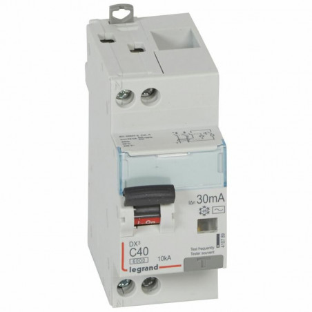 410789 Legrand  Disjoncteur différentiel  40A 30mA type AC 1P+N DX³6000 10kA