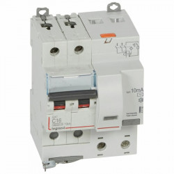 411150 Legrand  Disjoncteur différentiel  16A type AC 10mA DX³6000 10kA 2P