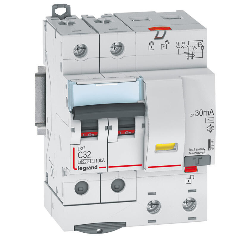 411161 Legrand  Disjoncteur différentiel  32A type AC 30mA DX³6000 10kA 2P
