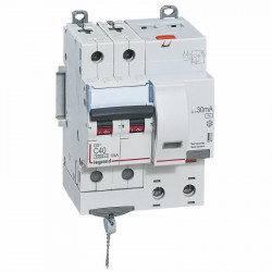 411162 Legrand  Disjoncteur différentiel  40A type AC 30mA DX³6000 10kA 2P