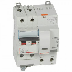 411163 Legrand  Disjoncteur différentiel  50A type AC 30mA DX³6000 10kA 2P