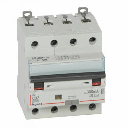 411208 Legrand  Disjoncteur différentiel tétrapolaire 32A 300mA type AC - DX³6000 10kA 4P