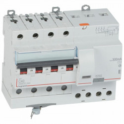 411209 Legrand  Disjoncteur différentiel tétrapolaire 40A 300mA type AC - DX³6000 10kA 4P