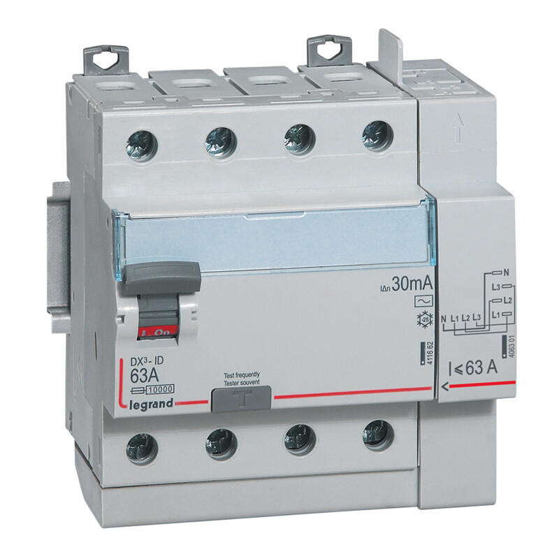 411652 Legrand  Interrupteur différentiel tétrapolaire 40A type AC 30mA - 5 modules