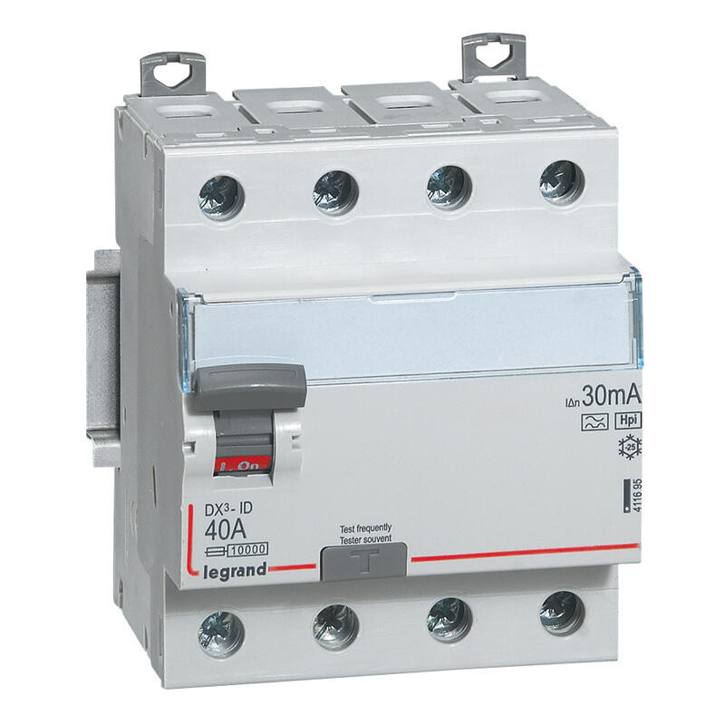 411695 Legrand  Interrupteur différentiel tétrapolaire 40A type F 30mA - 4 modules
