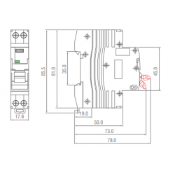 Disjoncteur bipolaire 2P - 32A - 10kA - courbe D - À vis - IMO B10D2032A