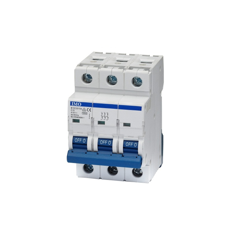 Disjoncteur tripolaire 3P - 16A - 10kA - courbe C - À vis - IMO B10C3016A