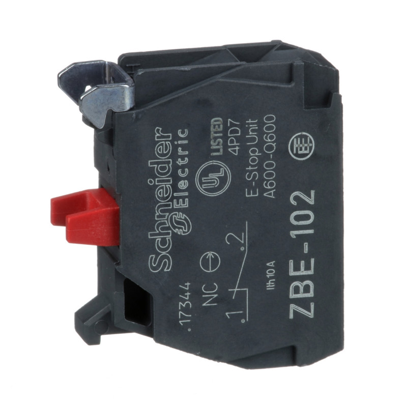 ZBE102 Schneider - bloc contact - 1O - raccordement vis-étrier - Harmony