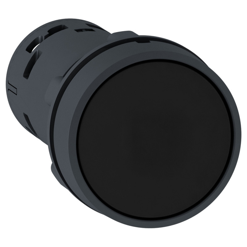 XB7NA25 Schneider bouton poussoir affleurant - Ø22 - noir - 1NO+1NF - Harmony XB7