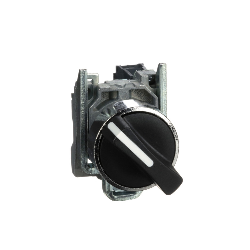 XB4BD21 Schneider - bouton tournant manette - Ø22 - 2 positions fixes - noir - 1NO - à vis - Harmony XB4