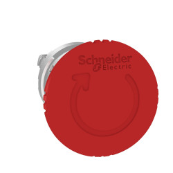 ZB4BS844 Schneider - tête bouton arrêt urgence - Ø40 - pousser tourner - rouge - Harmony