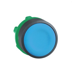 ZB5AA6 Schneider - tête bouton poussoir bleu - Ø22 - affleurant - Harmony