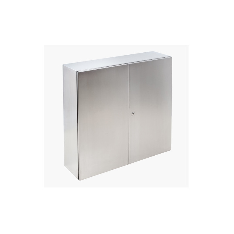 Armoire électrique INOX 304L étanche IP55 - 1000x1000x300 - 2 portes - plaque fournie - Argenta IDE