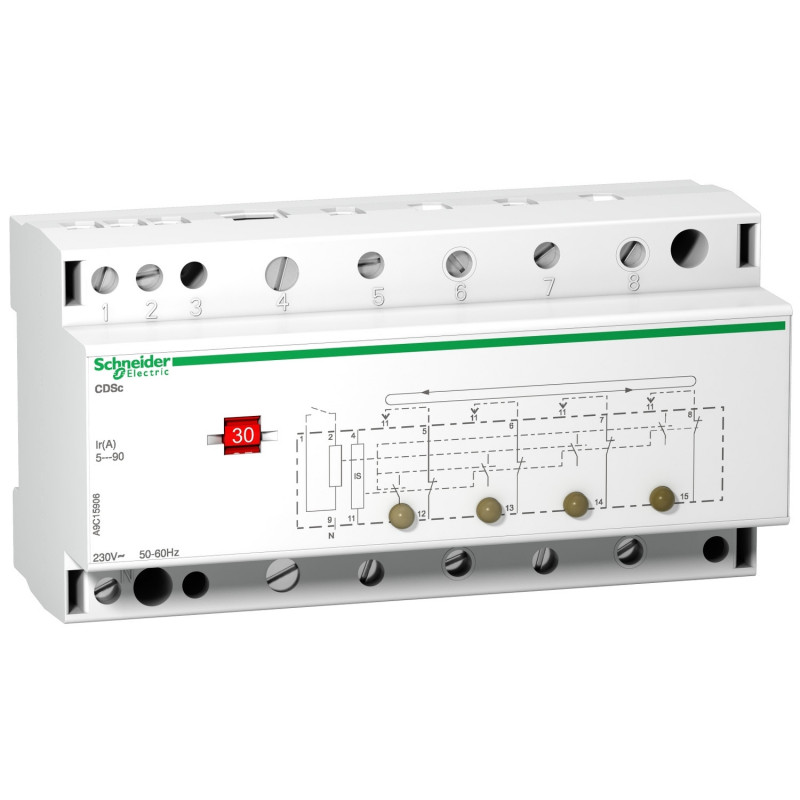 A9C15906 Schneider - délesteur monophasé 4 voies - 230Vca - délestage cyclique - Acti9 CDSs