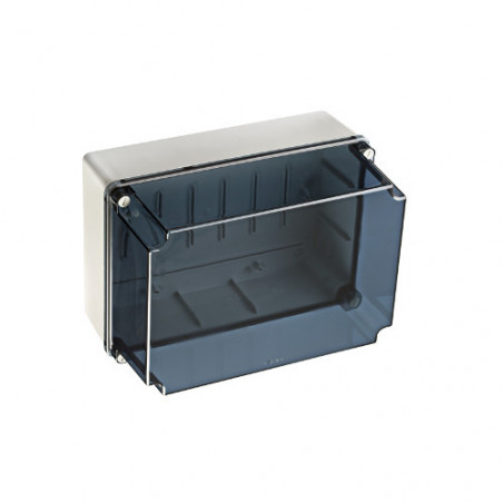 GSLT322 IDE Boitier industriel étanche IP67 avec bords lisses couvercle réhaussé transparent dim.328x239x188