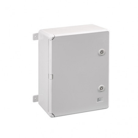 ABS403017 IDE Coffret ABS étanche IP54 400X300X170 Porte opaque - avec plaque de montage