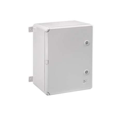 ABS403022 IDE Coffret ABS étanche IP54 400X300X220 Porte opaque - avec plaque de montage