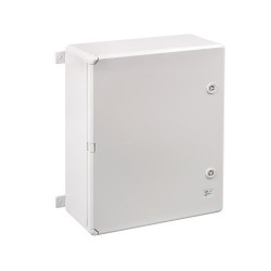ABS504018 IDE Coffret ABS étanche IP54 500X400X180 Porte opaque - avec plaque de montage