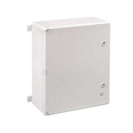 ABS504018 IDE Coffret ABS étanche IP54 500X400X180 Porte opaque - avec plaque de montage