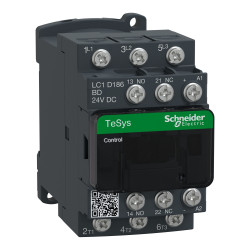 LC1D186BD Schneider - Contacteur tripolaire - 3NO - 18A - Bobine 24Vcc - Cosse
