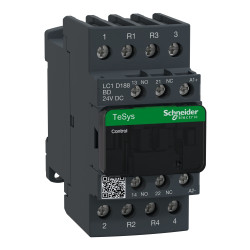 LC1D188BD Schneider - Contacteur tétrapolaire - 2NO+2NF - 32A - Bobine 24Vcc - Vis