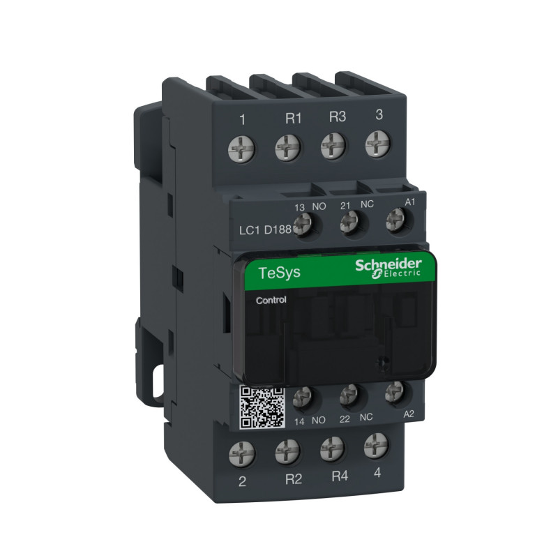LC1D188E7 Schneider - Contacteur tétrapolaire - 2NO+2NF - 32A - Bobine 48Vca - Vis
