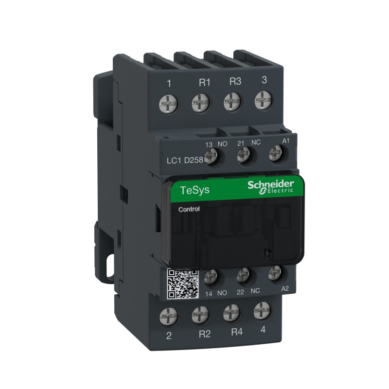LC1D258B7 Schneider - Contacteur tétrapolaire - 2NO+2NF - 40A - Bobine 24Vca - Vis