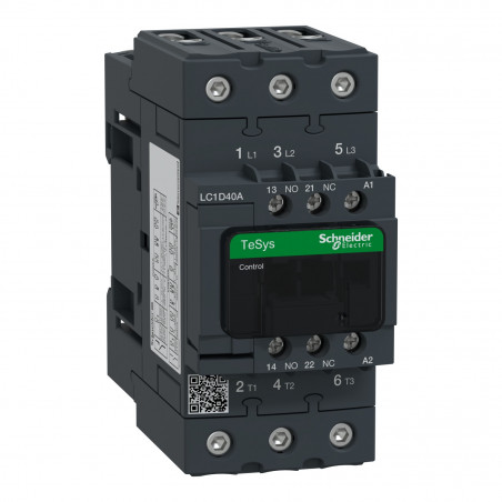 LC1D40AE7 Schneider - Contacteur tripolaire - 3NO - 40A - Bobine 48Vca - Everlink et automatique