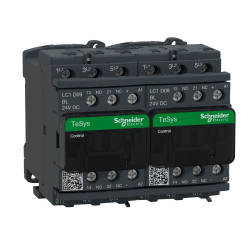 LC2D09BL Schneider - Contacteur inverseur tripolaire - 3NO - 9A - Bobine 24Vcc - Vis