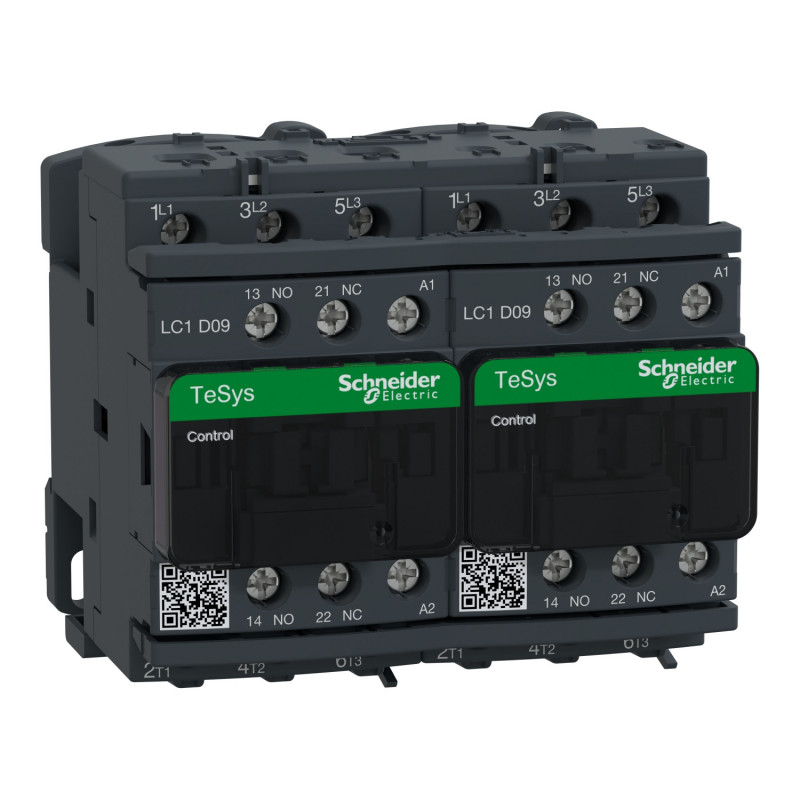 LC2D09F7 Schneider - Contacteur inverseur tripolaire - 3NO - 9A - Bobine 110Vca - Vis