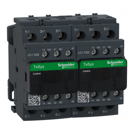 LC2D32B7 Schneider - Contacteur inverseur tripolaire - 3NO - 32A - Bobine 24Vca - Vis