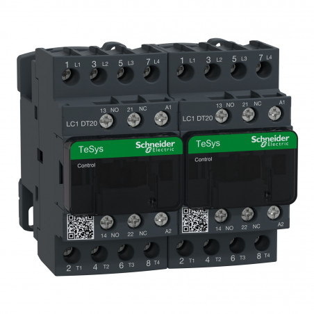 LC2DT20P7 Schneider - Contacteur inverseur tétrapolaire - 4NO - 20A - Bobine 230Vca - Vis