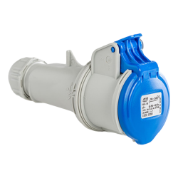 Fiche femelle P17 16A 2P+T 220V - Étanche IP44 - IDE