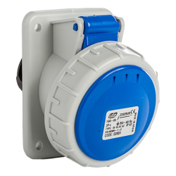 Prise monophasé 16A 2P+T - Encastrable sur coffret - Étanche IP67 - IDE