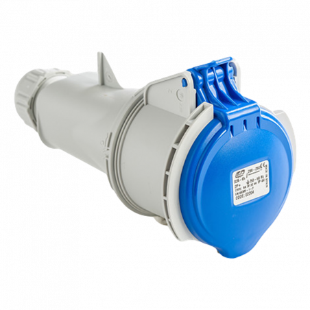Fiche femelle P17 32A 2P+T 220V - Étanche IP44 - IDE