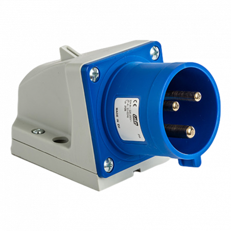 Socle male  32A 2P+T 220V - Étanche IP44 - IDE