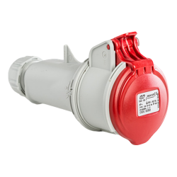 Fiche femelle triphasé 16A 3P+T 380V - 4 broches - Étanche IP44 - IDE