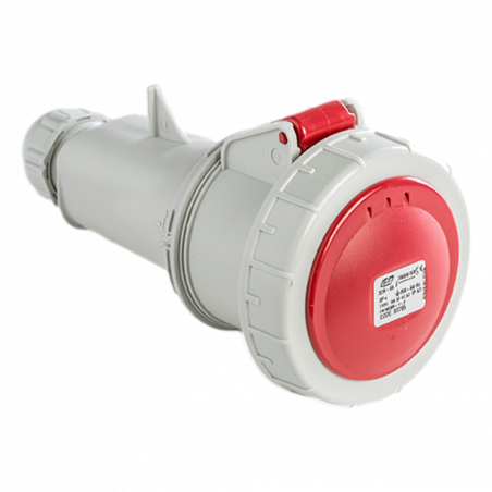 Fiche femelle triphasé 32A 3P+T 380V - 4 broches - Étanche IP67 - IDE