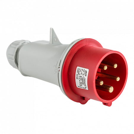 Prise tétrapolaire 16A 3P+N+T 380V - 5 broches - Étanche IP44 - IDE