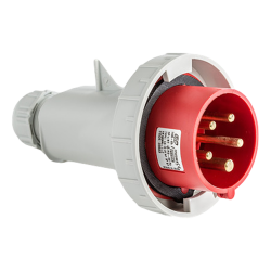 Fiche mobile male tétrapolaire 16A 3P+N+T 380V - 5 broches - Étanche IP67 - IDE
