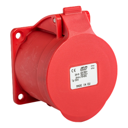 Prise femelle droite tétrapolaire 32A 3P+N+T 380V - 5 broches - Étanche IP44 - IDE