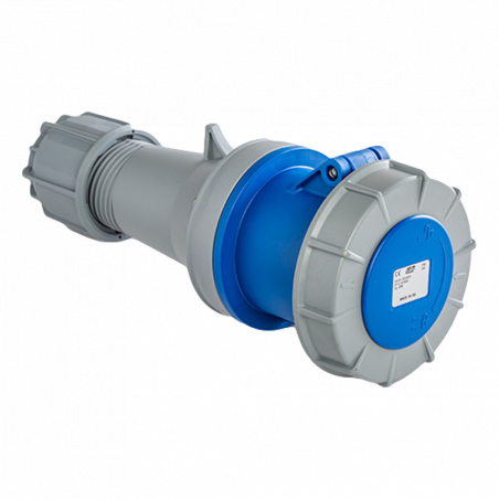 Fiche femelle 63A monophasé 220V - 63A 2P+T - Étanche IP67 - IDE