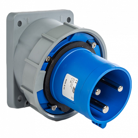 Prise male encastrable 63A monophasé 220V - 2P+T - Étanche IP67 - IDE