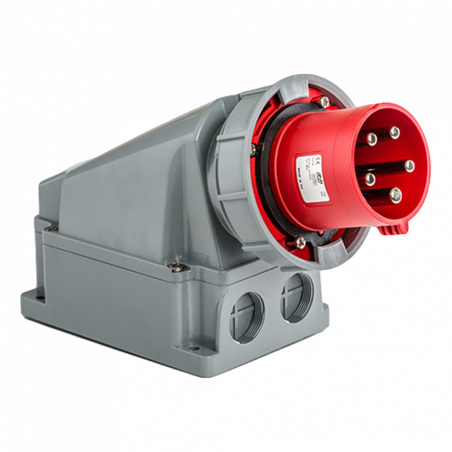 Socle male 63A tétrapolaire 380V - 3P+N+T - Étanche IP67 - IDE