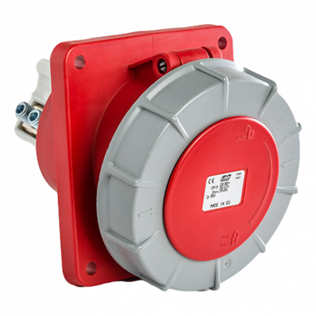 Prise 125A tétrapolaire 3P+N+T encastrable - Étanche IP67 - IDE