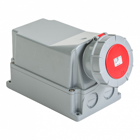Socle de prise tétrapolaire 3P+N+T - Étanche IP67 - IDE