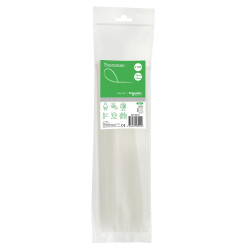 Lot de 100 colliers serre câble plastique blanc 300x3,6mm - Ultra résistant Polyamide 6.6 - Schneider