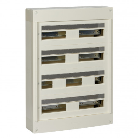 PRA10268W Schneider - tableau électrique tertiaire isolant 96 modules - 4x24 modules - Pragma