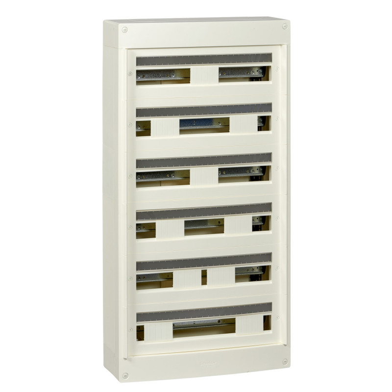 PRA10270W Schneider - tableau électrique tertiaire isolant 144 modules - 6x24 modules - Pragma